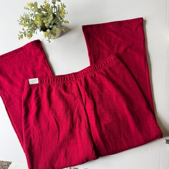 PINK Victoria's Secret Red Ivy Fleece Flare Pants NWT High Rise Size XXL - Picture 3 of 9